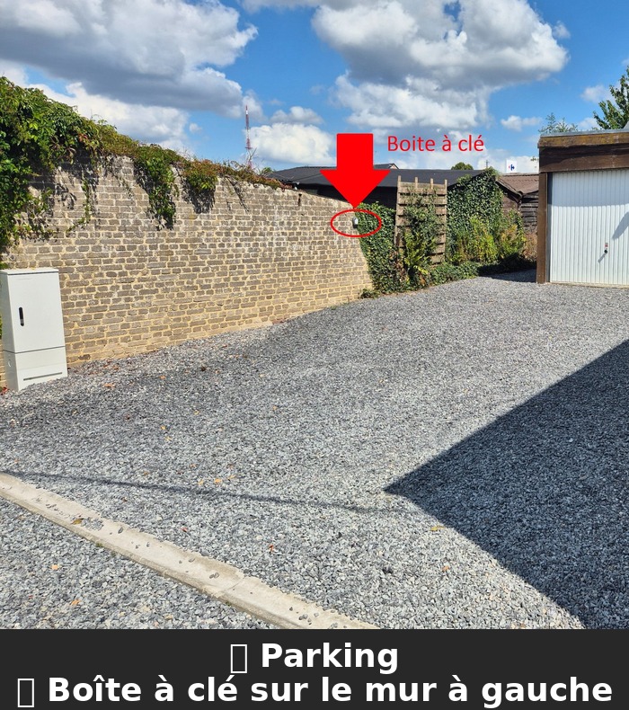 Parking devant les garages