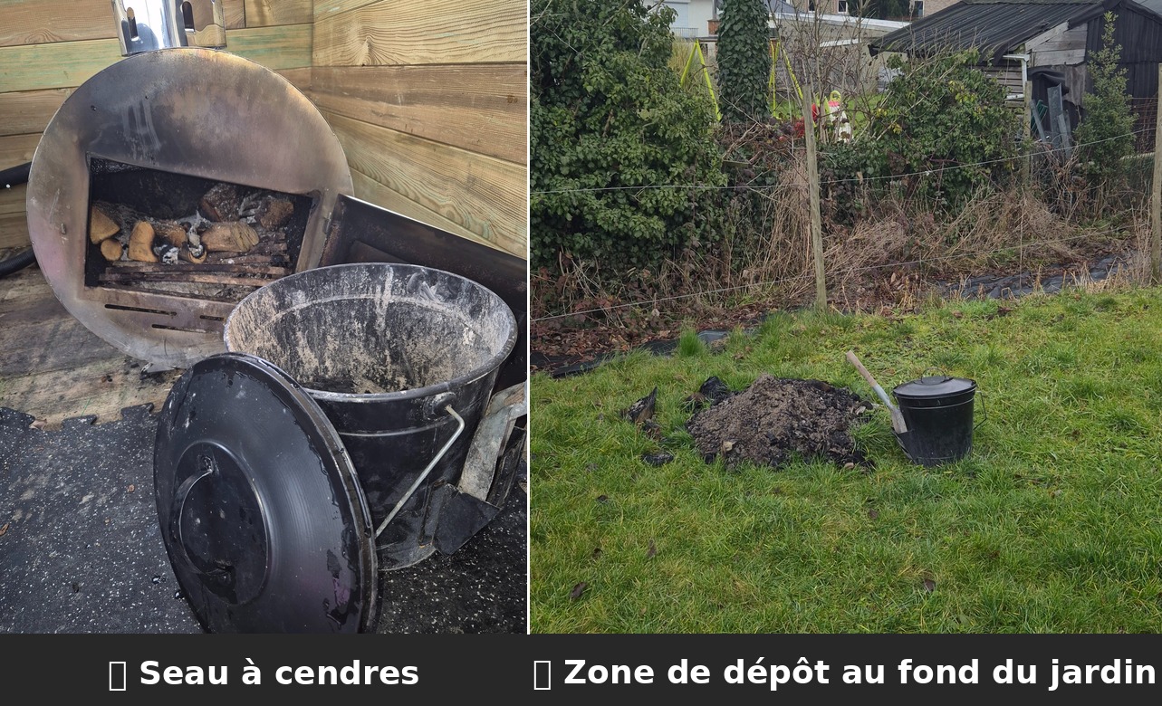 Nettoyage des cendres après utilisation